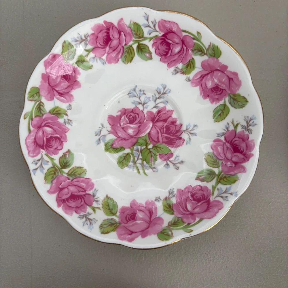 Queen Anne Bell China Lady Alexander Rose Teacup Saucer Bowl Set 5pc England